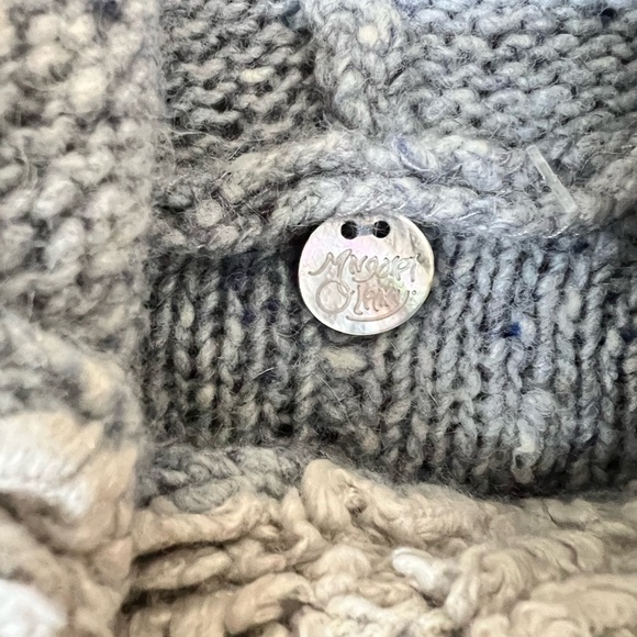 Margaret O’Leary Merino Wool/Cashmere Blend Cable Knit Hooded Cowl Neck Sweater - Picture 4 of 8